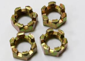 Wholesale Non Standard Fastener Hexagon Slotted Nut Yellow Zinc Plated For Truck Spare Parts from china suppliers