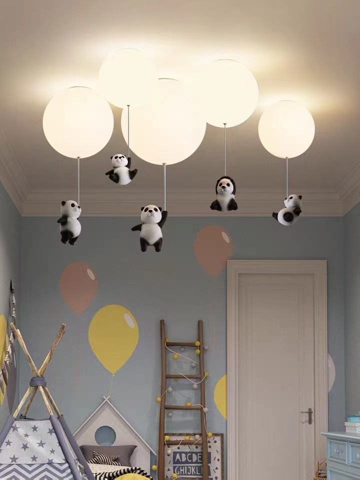Kids Children Bed Room Pendant Light Colourful Glass Balloon Led Ceiling Lamp