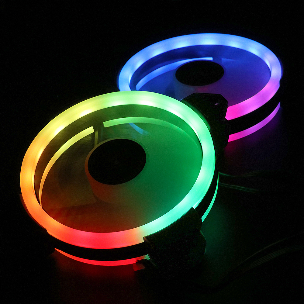 Quiet Computer LED RGB Case Fan with Controller for Gaming PC Computer 3PIN 4PIN 6PIN