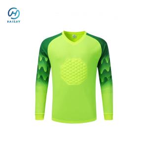 Wholesale goalkeeper jersey long sleeve with Cushion can add name/number/logo from china suppliers