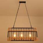 Industrial Vintage Loft Wood Abacus Chandelier Restaurant Coffee Shop Bar