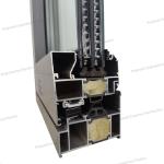 Double Glazed Aluminum Folding Window Tempered Impact Resistant Commercial