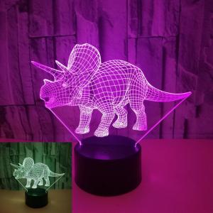 Wholesale Foreign trade new dinosaur 3D night light Colorful touch LED visual light Gift atmosphere LED stereo table lamp from china suppliers