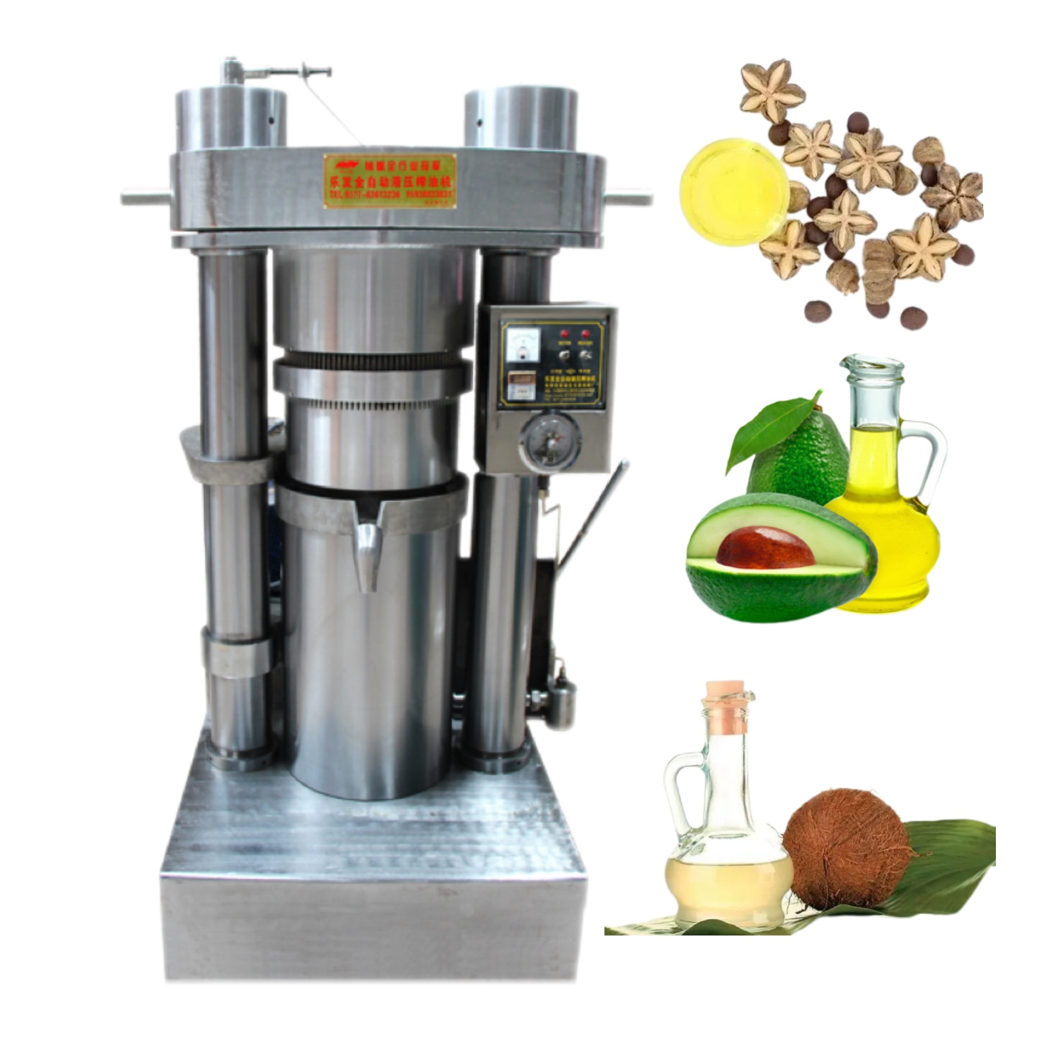 0.71*0.95*1.56m Industrial Oil Press Machine With 30-50 Kg/h Capacity Less Wearing Parts