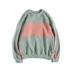 mens crewneck sweatshirt custom splicing cotton sweatshirt without hood