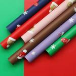 Christmas Gift Flower Wrapping Paper 58cm X 58cm 20 Sheets In Bag