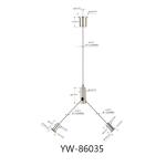 LED Panel Light Cable Hanging Kit Brass Plated Black Y-Fits YW86034
