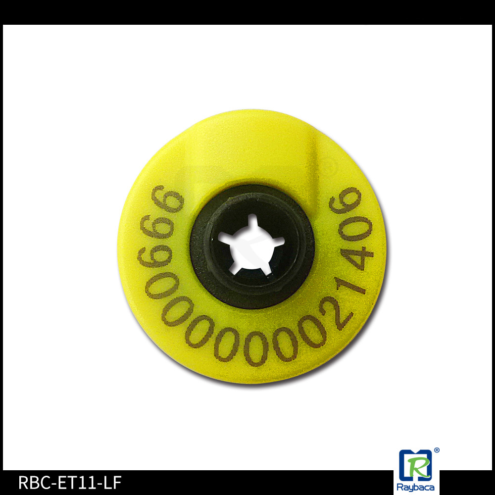 Non Removeable Round Animal Ear Tags , RFID Ear Tags For Livestock Pigs