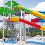 Comfortable Outside Water Slides Fiberglass Waterslides Holiday Resort Combined