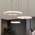 Creative Nordic Minimalist Double Ring Dining Room Chandelier Simple Modern