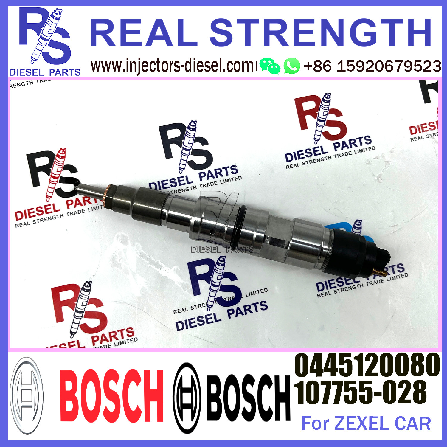 Fuel Injection Common Rail Fuel Injector 0445120080 107755-028 FOR ZEXEL Engine