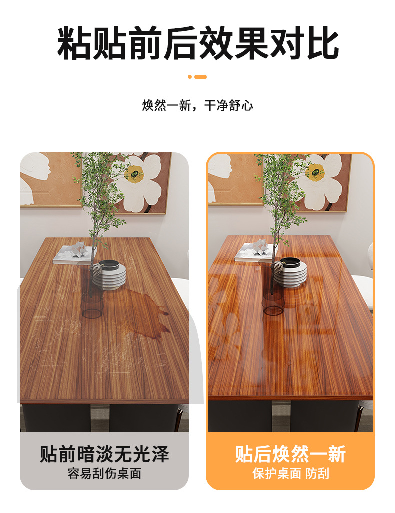 Table Film Protector 30cm-150cm Furniture Protective Film For Kitchen Cabinets
