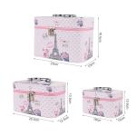 Travel Cosmetic Train Case Organizer With Mirror