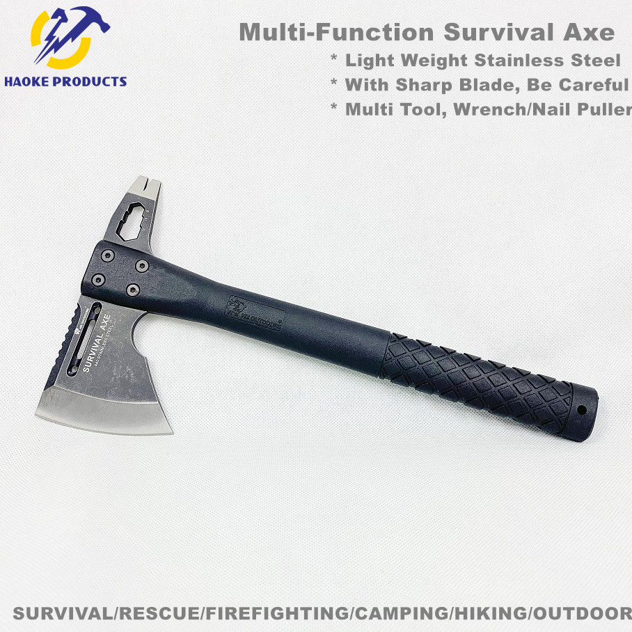 Light Weight Multi-Function Survival Axe Stainless Steel Rescue Axe with Sharp Blade