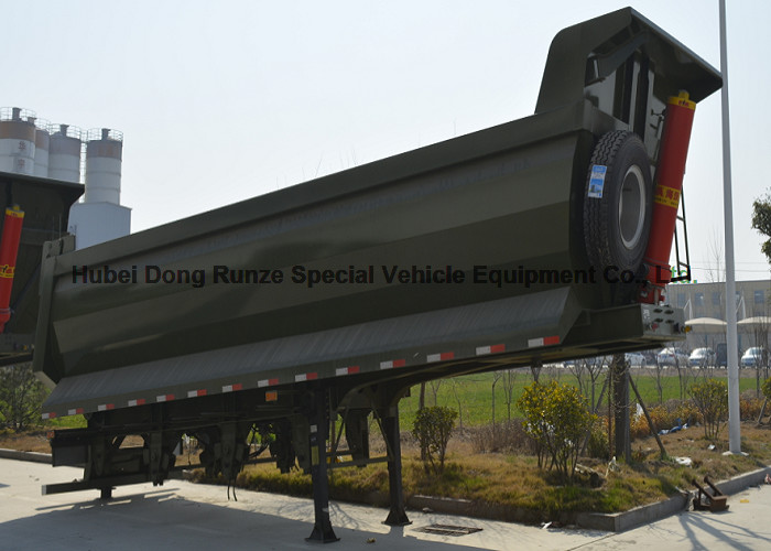 U shaped stone carrying Dump truck semi trailer Heavy Duty 2 Axles 22CBM -25 CBM