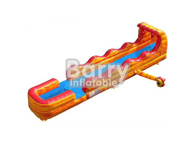 Custom Tsunami Inflatable Water Slides N Slide / Volcano / Wave Slip Slide For Summer