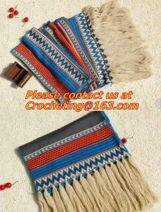 China Fashion hand knitted wool shawl scarfs, knit crochet scarf,hand knit Scarf, Red Cowl knit on sale