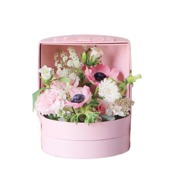 Industrial Gift Craft Custom Luxury Round Cylinder Roses Bouquet Cardboard Paper