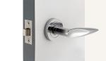 Commercial Mortise Door Lock 50mm Diameters Rose Lockset Chrome Lever Handle