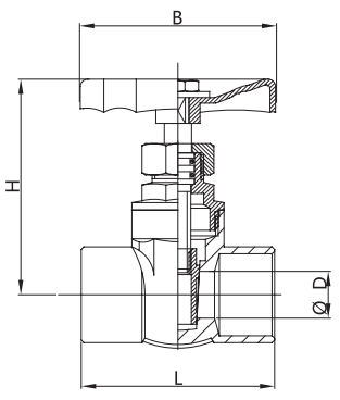 High Pressure Valve Gate Brass With Solder Joint