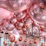 Home Decoration 100CM Laser Silver PVC Ball Hanging Material Clear Christmas