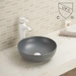 Wash Hand Basin Counter Top Bathroom Sink Matte Blue Vessel For Hotel Bathroom