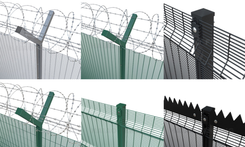 Durable Welded 358 Anti Climb Security Fence 3'' X 0.5'' X 8 Gauge For Airport