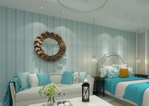 Wholesale Modern Striped Wallpaper Yarn breathable wall covering for bedroom from china suppliers