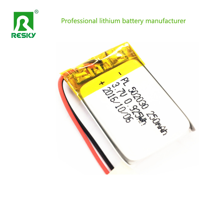 Lipo Lithium Polymer Battery Cell 502030 3.7V 250mAh For Bluetooth Earphone