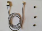 White Black Long Phone Charger Cord Lightweight Multi Phone Charger Cable