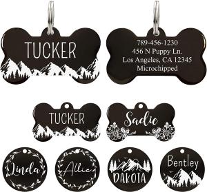 Wholesale Customized Logo Sublimation Engraved Black Stainless Steel Dog Tags For Pets Rustproof from china suppliers