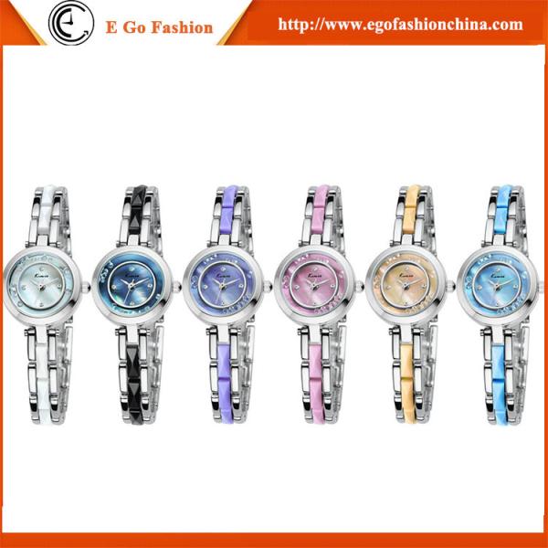 KM24 6 Colors Full Stainless Steel Bracelet Bangle Watches Quartz Analog Watches