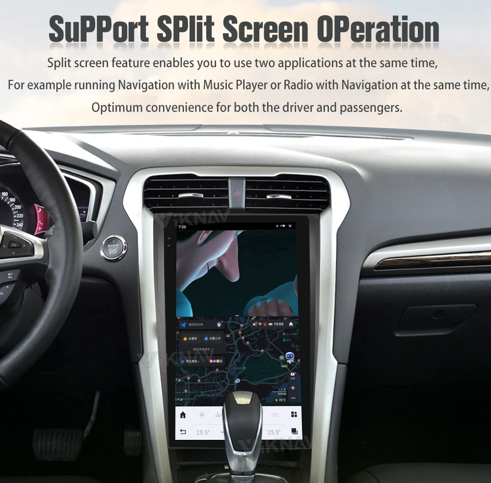13.6 Inch Android Auto Car Radio For Ford Mondeo 2013-2021 Multimedia Player GPS Navigation Head Unit Wireless Carplay