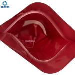 200pcs Plastic Glossy Red Stock Packaging Bags With Clear Window