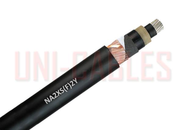 PE Sheath Aluminum Conductor MV Cable , NA2XS F 2Y Longitudinal Watertight MV