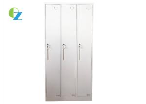 Wholesale Three Doors Horizontal Steel Office Lockers White Closet Wardrobe from china suppliers