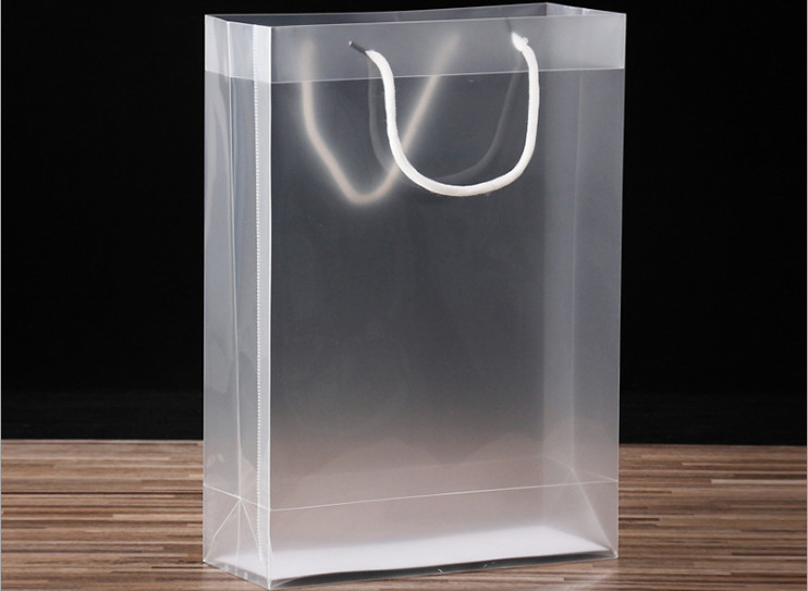 Pp handbags custom transparent clothing plastic bags pvc advertising cosmetics jewelry bag custom