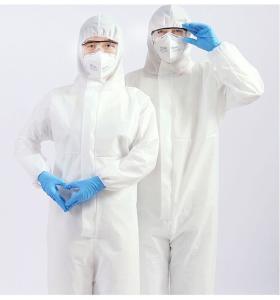 Wholesale Personal Waterproof Disposable Overalls Hospital White Breathable Lightweight from china suppliers