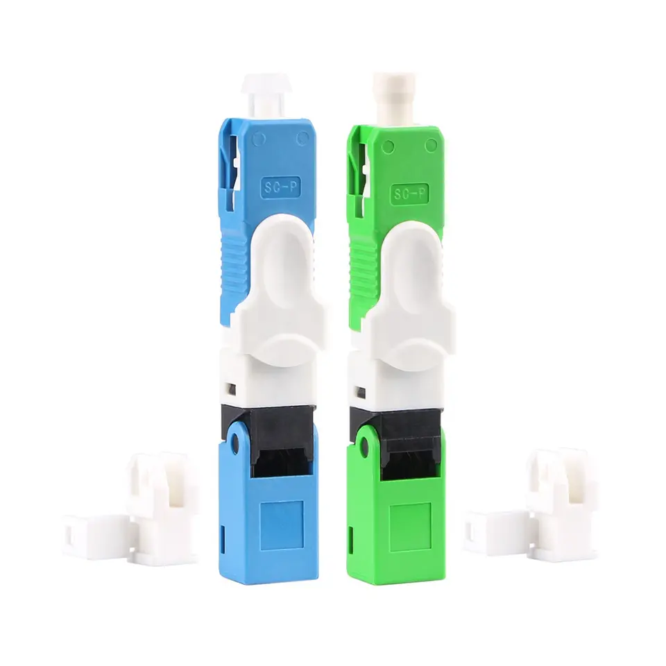FTTH Singlemode Fiber Optic Quick Connector SC UPC SC APC For Telecom Comunication