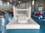 Customized Inflatable White Wedding Bouncy Castle Jumping House For Wedding