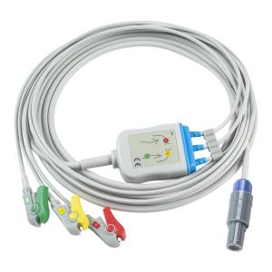 Wholesale GE Healthcare Vivid Compatible Direct-Connect ECG Cable and leadwires for 3Lead IEC Grabber from china suppliers