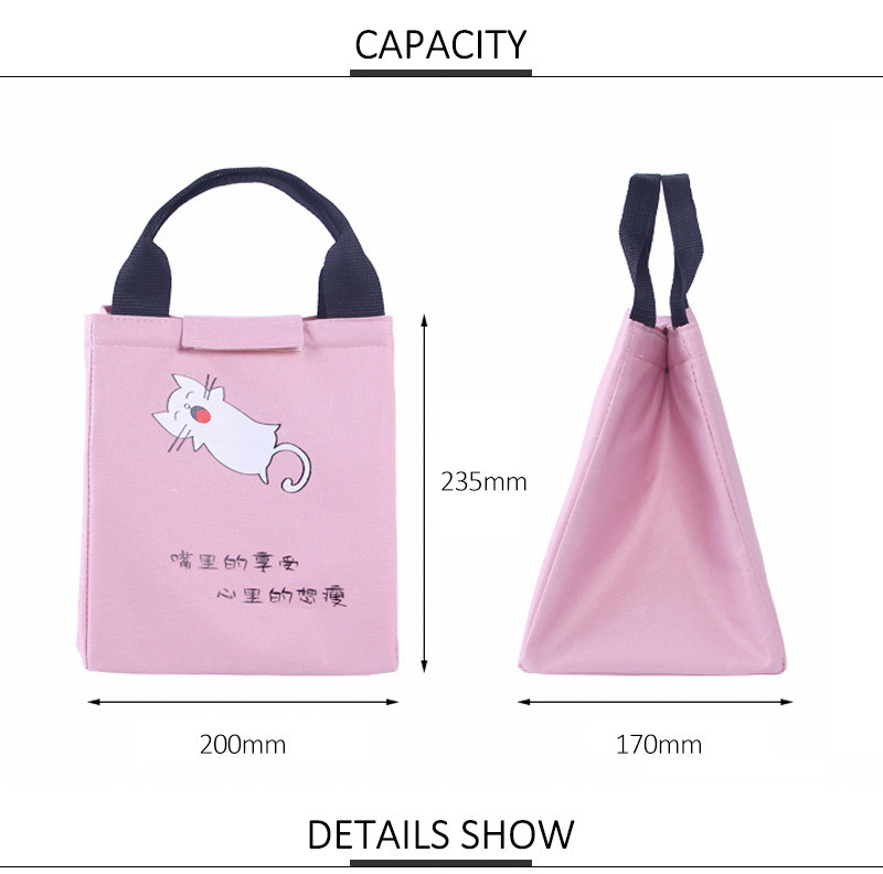 Cartoon Design Children Oxford Insulated Lunch Cooler Bags