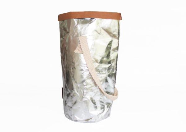 Custom Tear Resistance Waterproof Ice Bottle Bag Metallic Washable Wine Cooler