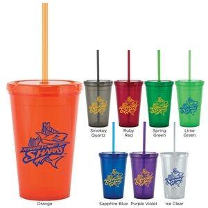 Wholesale 16 Oz. Varsity Double Wall Acrylic Tumbler With Straw from china suppliers