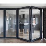 Aluminum Alloy Modern Style Waterproof Bifold Doors For Balcony Glass Windows