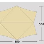 Outdoor Hexagonal Butterfly Portable Camping Sun Canopy Picnic Sun Protection