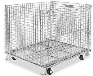 Wholesale 500 - 1000kg Metal Wire Container Storage Cages For Material Handling from china suppliers