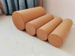 High Density FSC Natural Cork Yoga Pillar Roller D100*300mm Fine Grain Muscle