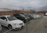 Powder Coated Red Construction Site Fencing Panels 6'x9.5' Mesh 50mm*100mm