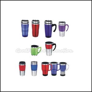 Wholesale Promotion printed logo travel car two layer stainless steel mug water drink cup bottle from china suppliers